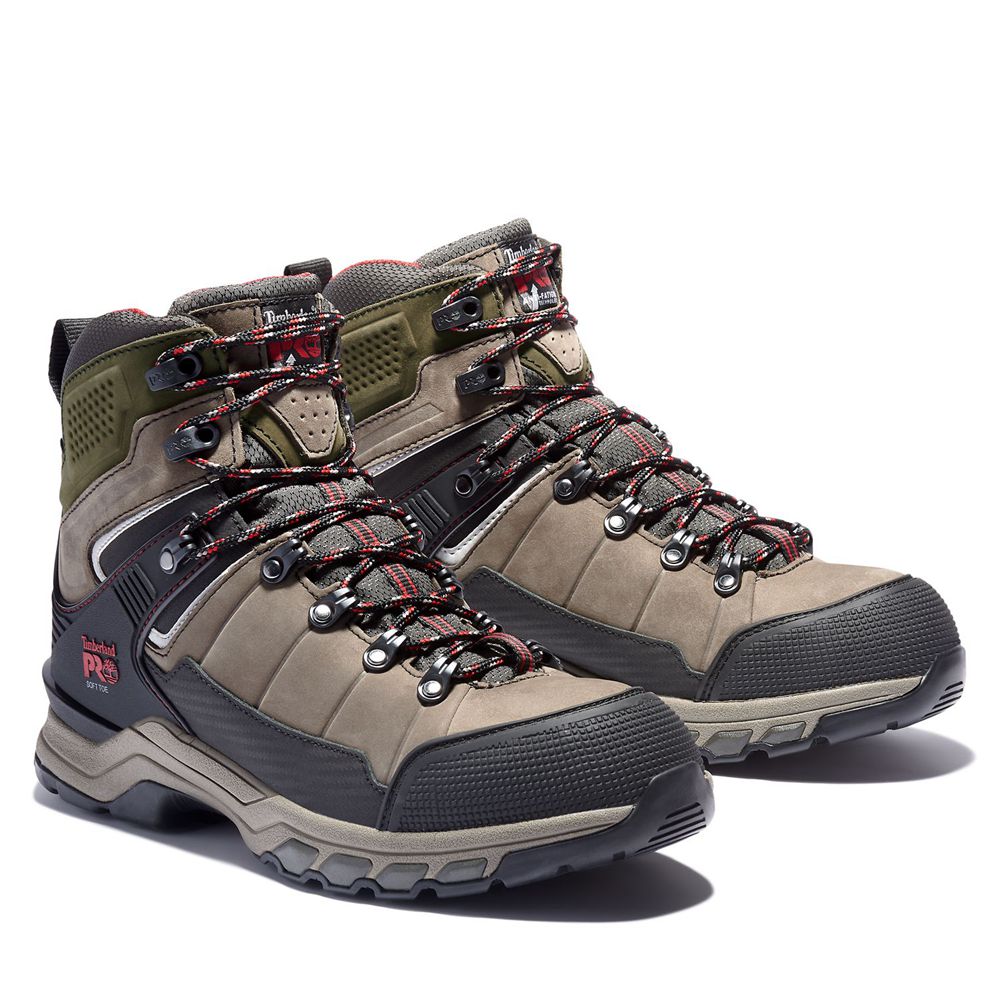Botas de Trabajo Timberland Hombre Pro® Hypercharge Trd Waterproof Soft-Toe Verde Oliva/Negras - Chi